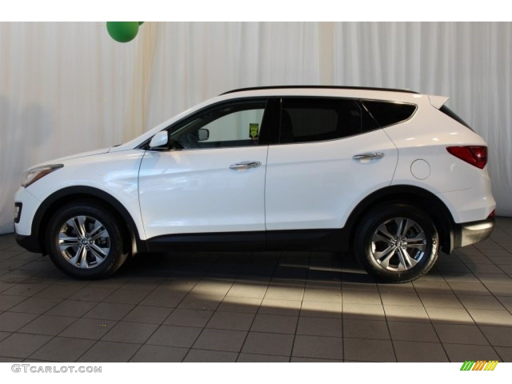 2014 Santa Fe Sport AWD - Frost White Pearl / Beige photo #5