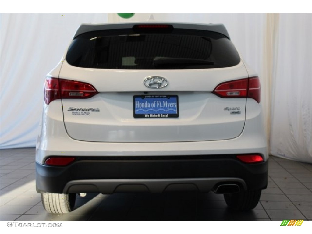 2014 Santa Fe Sport AWD - Frost White Pearl / Beige photo #6