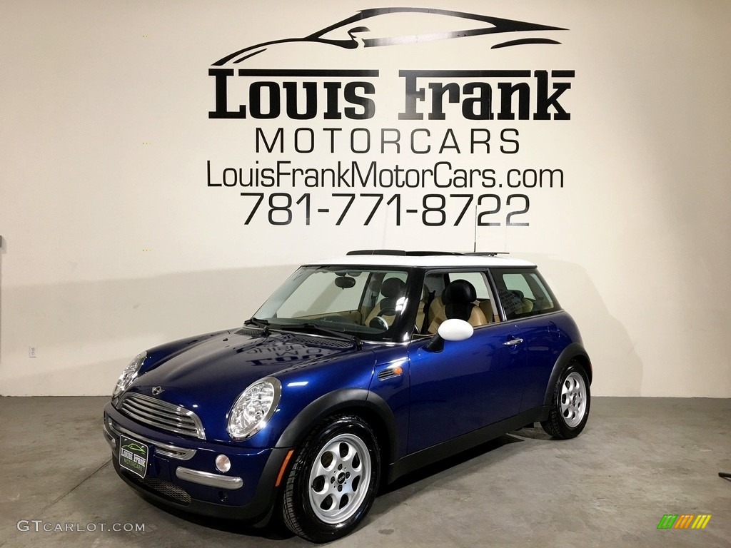 2003 Cooper Hardtop - Indi Blue Metallic / Cordoba Beige photo #114