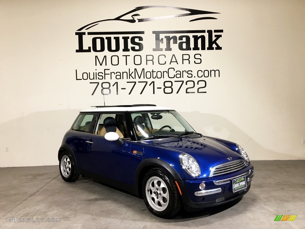 2003 Cooper Hardtop - Indi Blue Metallic / Cordoba Beige photo #115