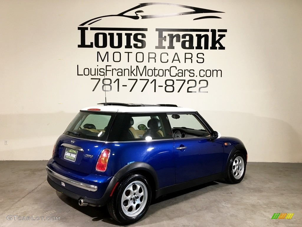 2003 Cooper Hardtop - Indi Blue Metallic / Cordoba Beige photo #117