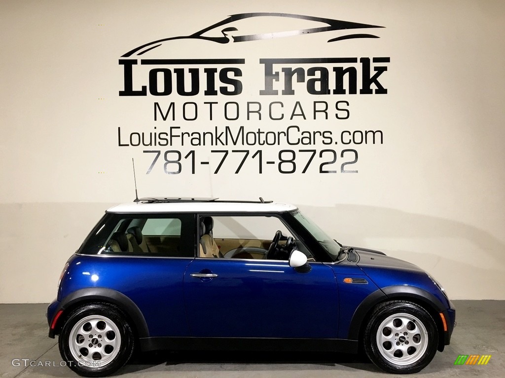 2003 Cooper Hardtop - Indi Blue Metallic / Cordoba Beige photo #118