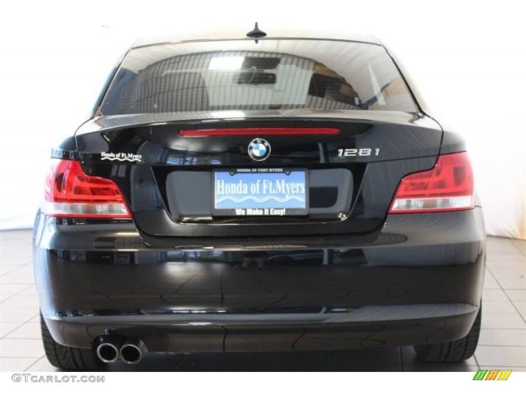 2012 1 Series 128i Coupe - Jet Black / Black photo #6