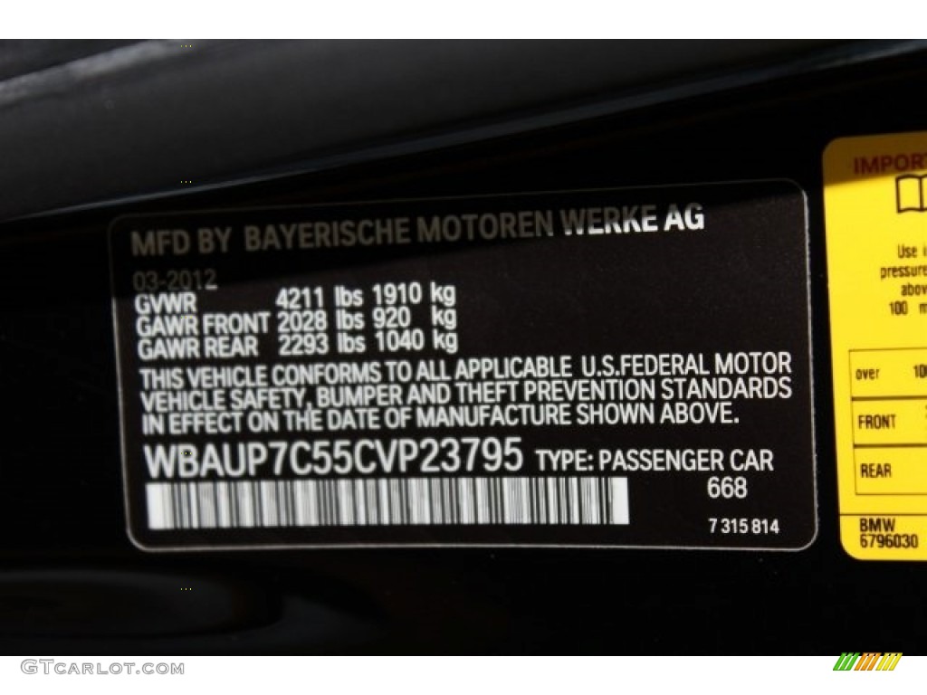 2012 1 Series 128i Coupe - Jet Black / Black photo #28