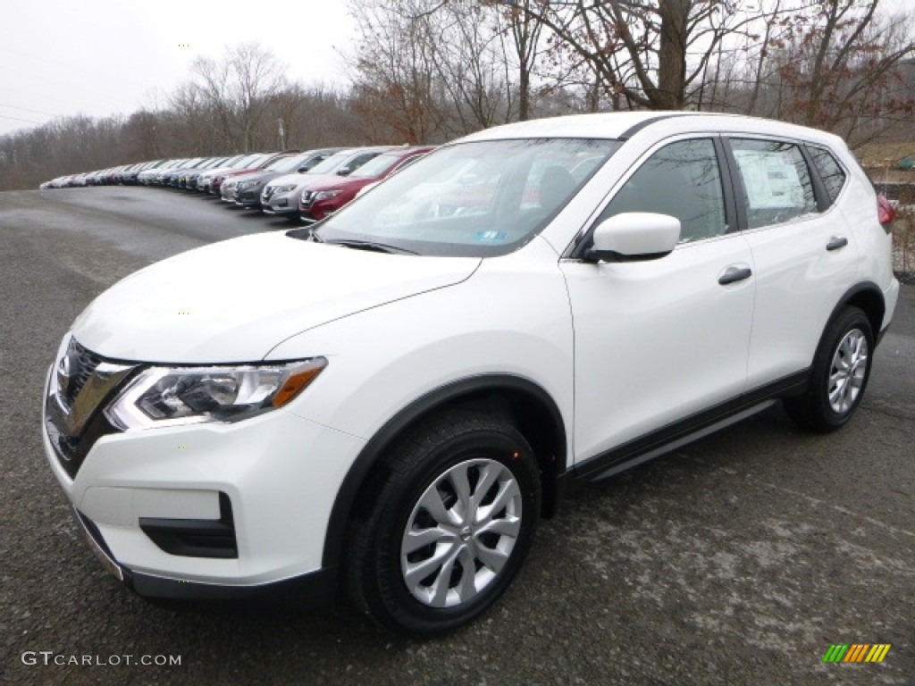 Glacier White 2017 Nissan Rogue S AWD Exterior Photo #118367244
