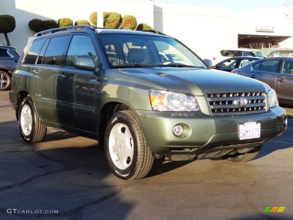 2007 Highlander V6 - Oasis Green Pearl / Ivory Beige photo #4