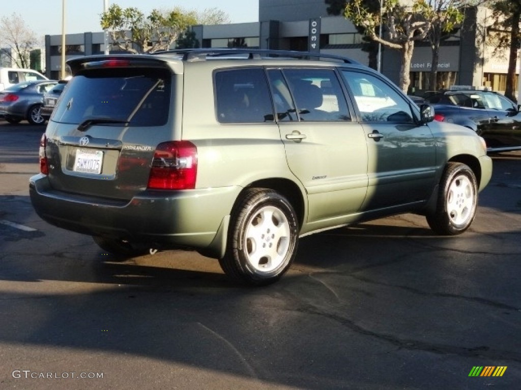 2007 Highlander V6 - Oasis Green Pearl / Ivory Beige photo #6