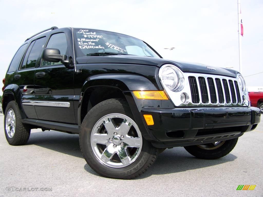 2007 Liberty Limited 4x4 - Black Clearcoat / Medium Slate Gray photo #1