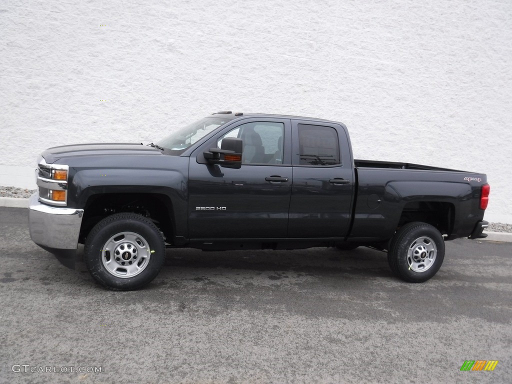 2017 Silverado 2500HD Work Truck Double Cab 4x4 - Graphite Metallic / Dark Ash/Jet Black photo #2