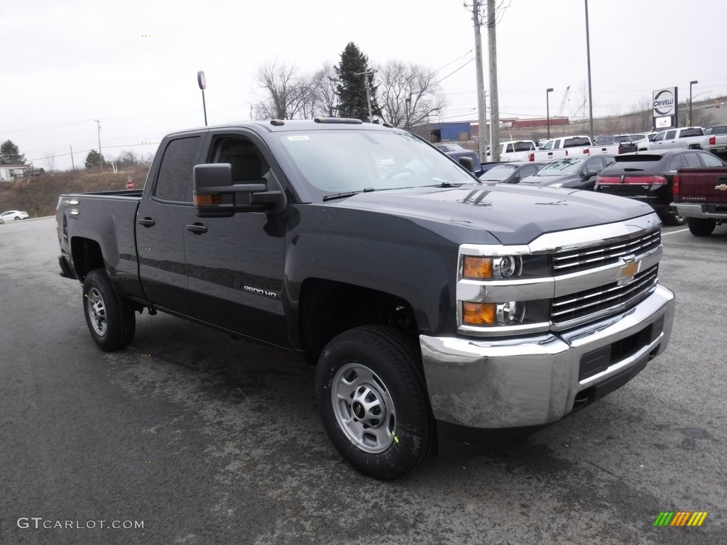 2017 Silverado 2500HD Work Truck Double Cab 4x4 - Graphite Metallic / Dark Ash/Jet Black photo #5