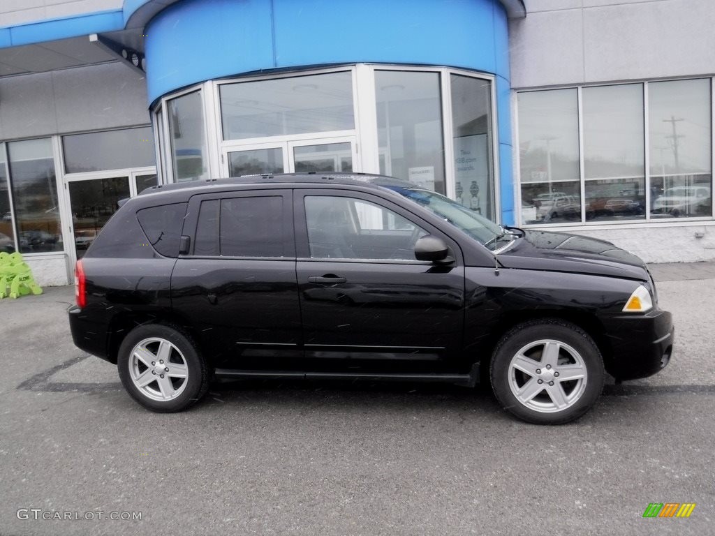 2008 Compass Sport 4x4 - Brilliant Black Crystal Pearl / Dark Slate Gray photo #2
