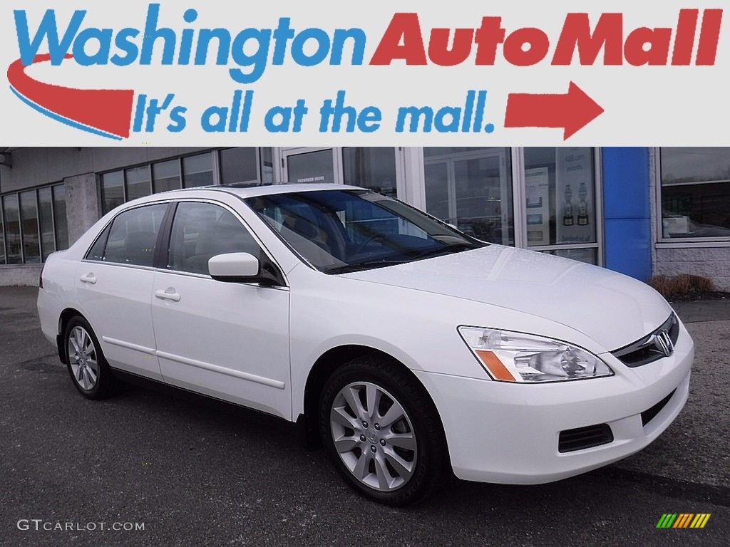 2006 Accord LX V6 Sedan - Taffeta White / Ivory photo #1
