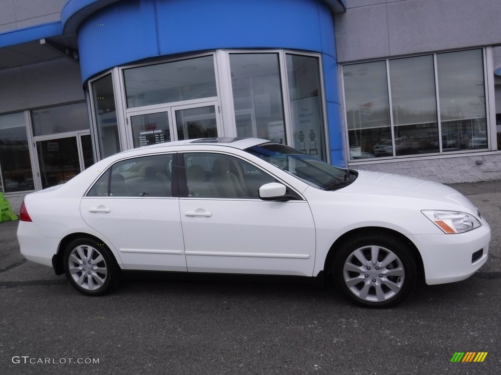 2006 Accord LX V6 Sedan - Taffeta White / Ivory photo #2