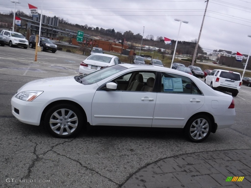 2006 Accord LX V6 Sedan - Taffeta White / Ivory photo #7