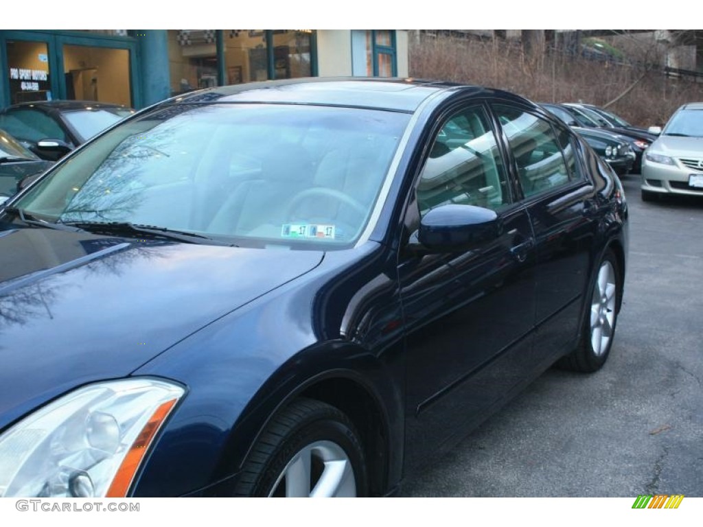 2004 Maxima 3.5 SE - Majestic Blue Metallic / Frost Gray photo #8