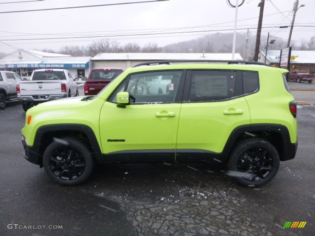 2017 Renegade Latitude 4x4 - Hypergreen / Black photo #3