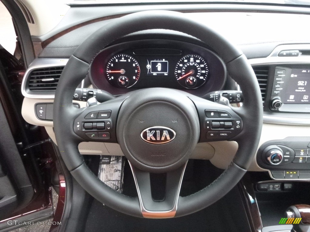 2017 Kia Sorento EX AWD Stone Beige Steering Wheel Photo #118376646