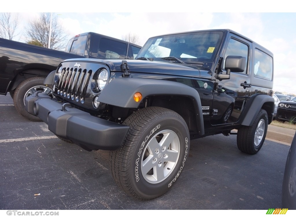 2017 Wrangler Sport 4x4 - Black / Black photo #1