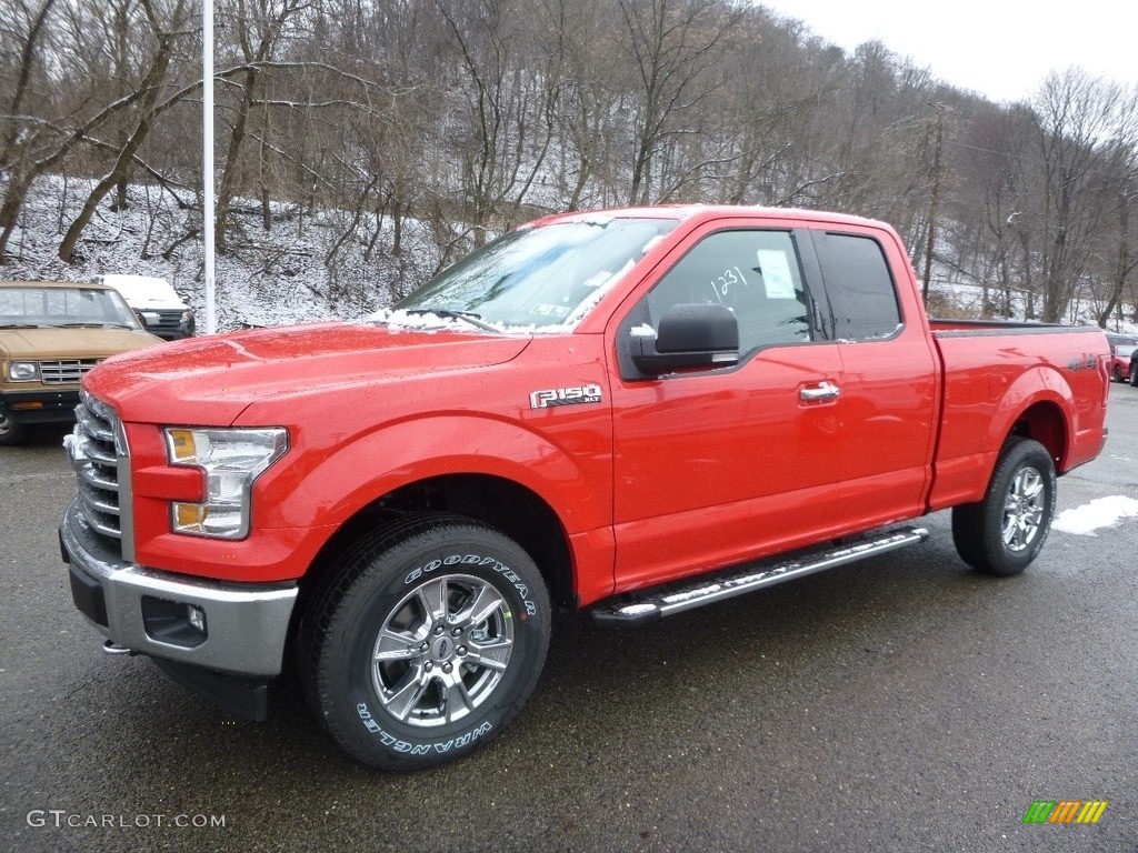 2017 F150 XLT SuperCab 4x4 - Race Red / Earth Gray photo #6