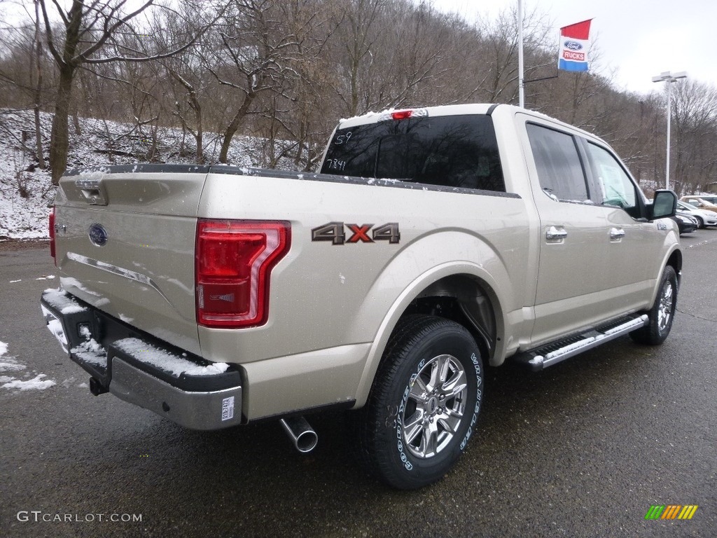 2017 F150 Lariat SuperCrew 4X4 - White Gold / Black photo #2