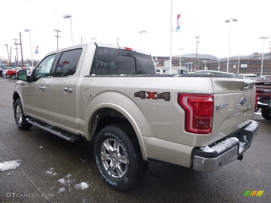 2017 F150 Lariat SuperCrew 4X4 - White Gold / Black photo #4