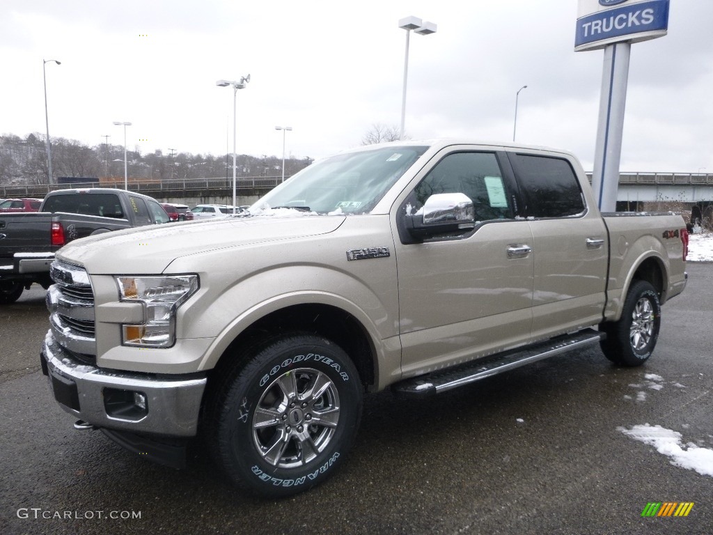 2017 F150 Lariat SuperCrew 4X4 - White Gold / Black photo #6