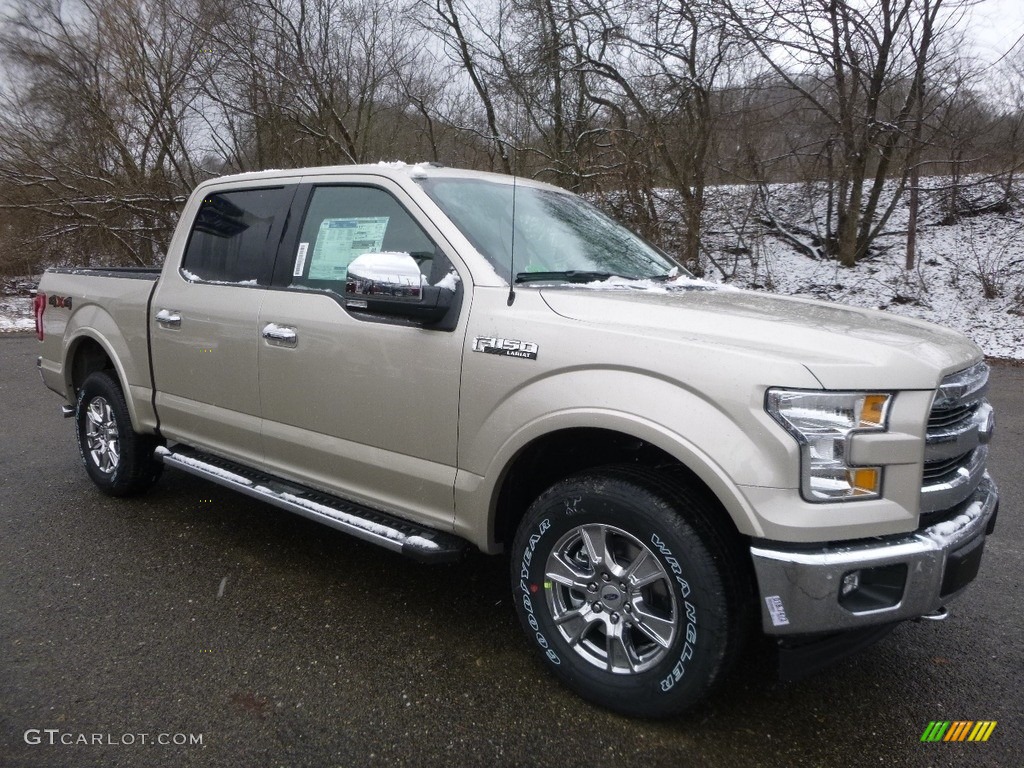 2017 F150 Lariat SuperCrew 4X4 - White Gold / Black photo #8