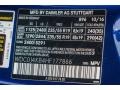  2017 GLC 300 4Matic Brilliant Blue Metallic Color Code 896