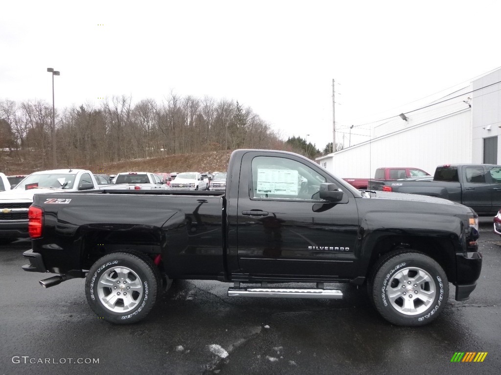 Black 2017 Chevrolet Silverado 1500 LT Regular Cab 4x4 Exterior Photo #118381857