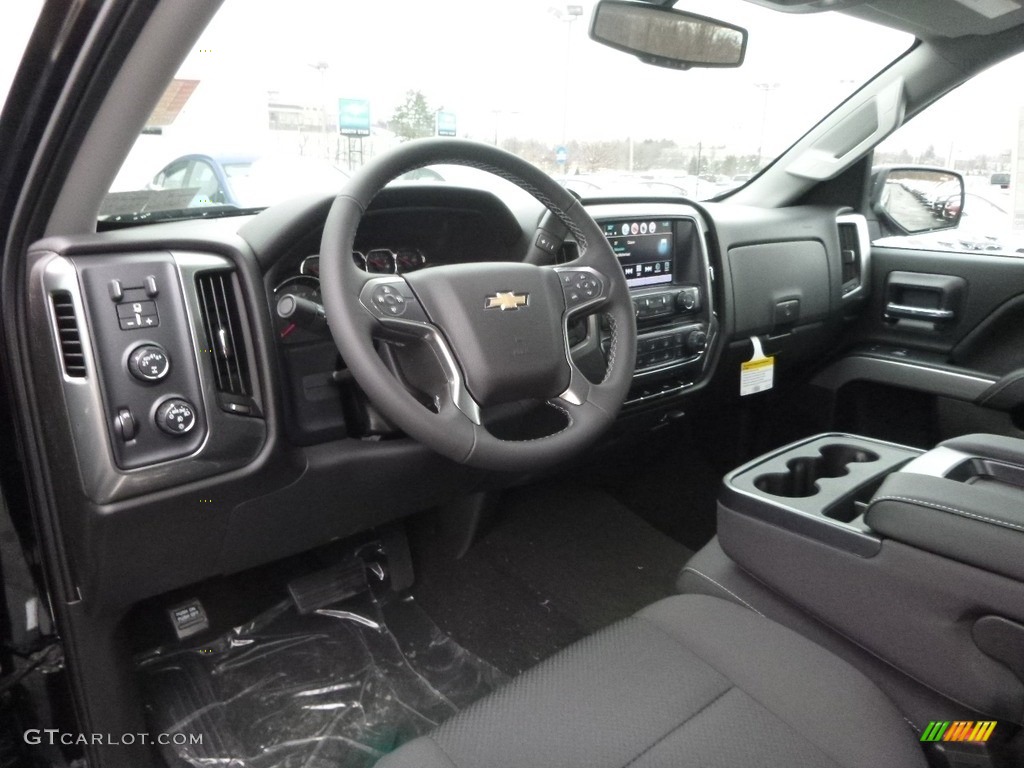 Jet Black Interior 2017 Chevrolet Silverado 1500 LT Regular Cab 4x4 Photo #118382085