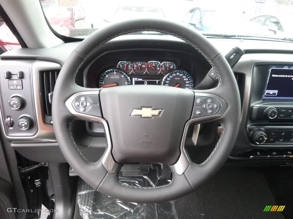2017 Chevrolet Silverado 1500 LT Regular Cab 4x4 Jet Black Steering Wheel Photo #118382220