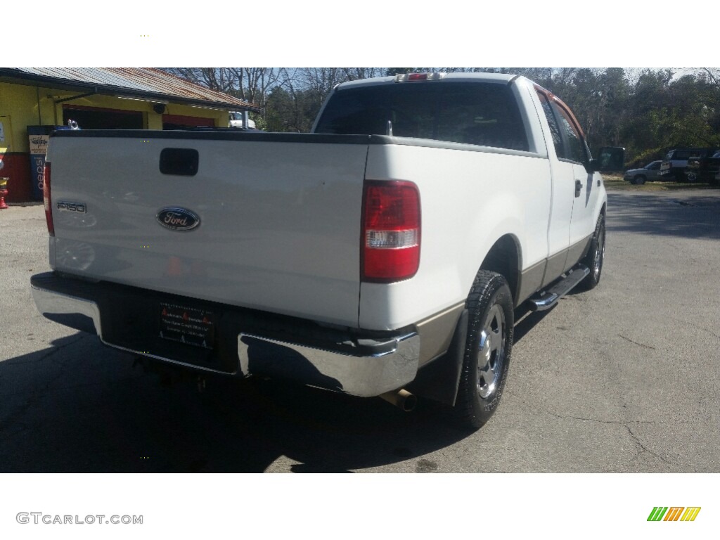 2005 F150 Lariat SuperCab - Oxford White / Tan photo #3
