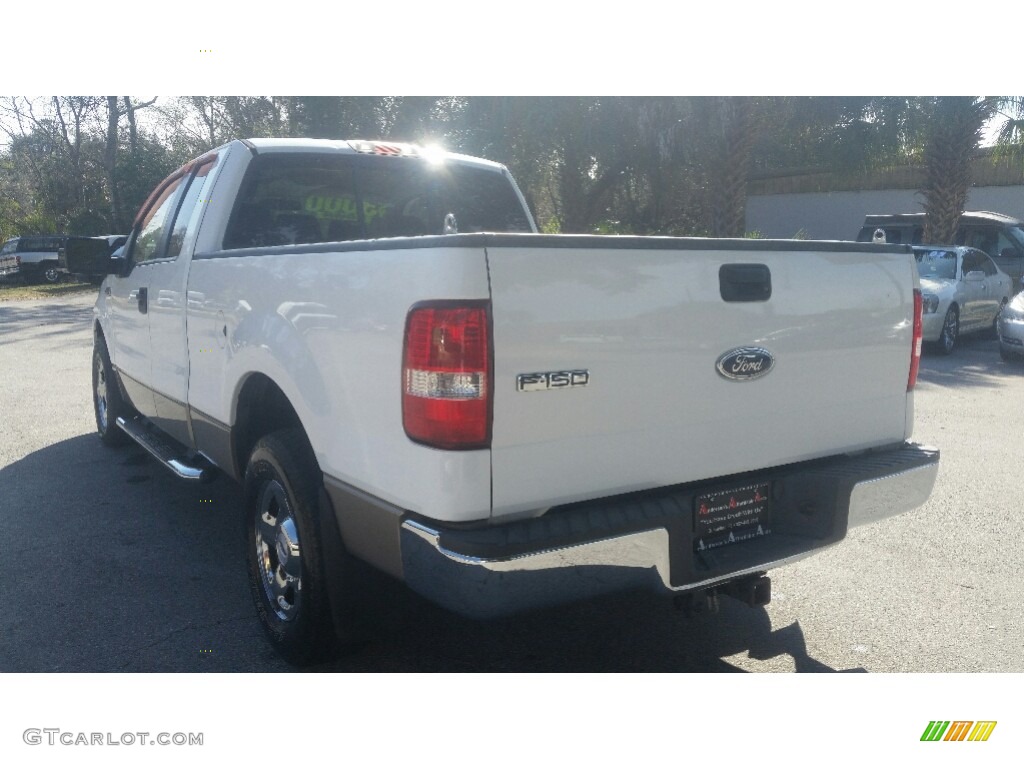 2005 F150 Lariat SuperCab - Oxford White / Tan photo #5
