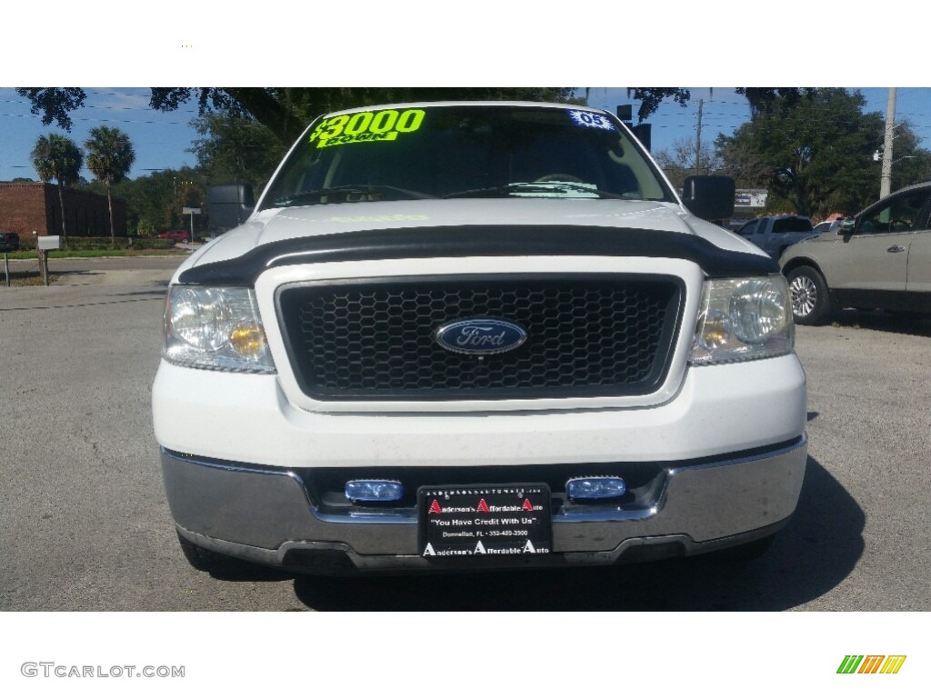 2005 F150 Lariat SuperCab - Oxford White / Tan photo #8