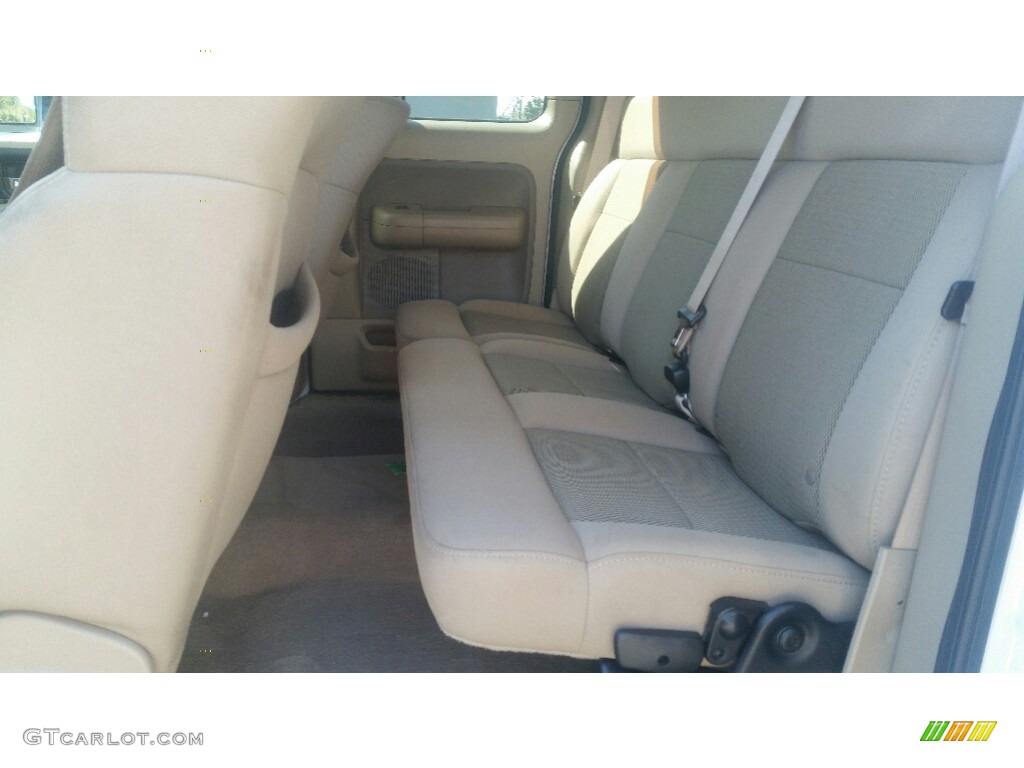 2005 F150 Lariat SuperCab - Oxford White / Tan photo #13
