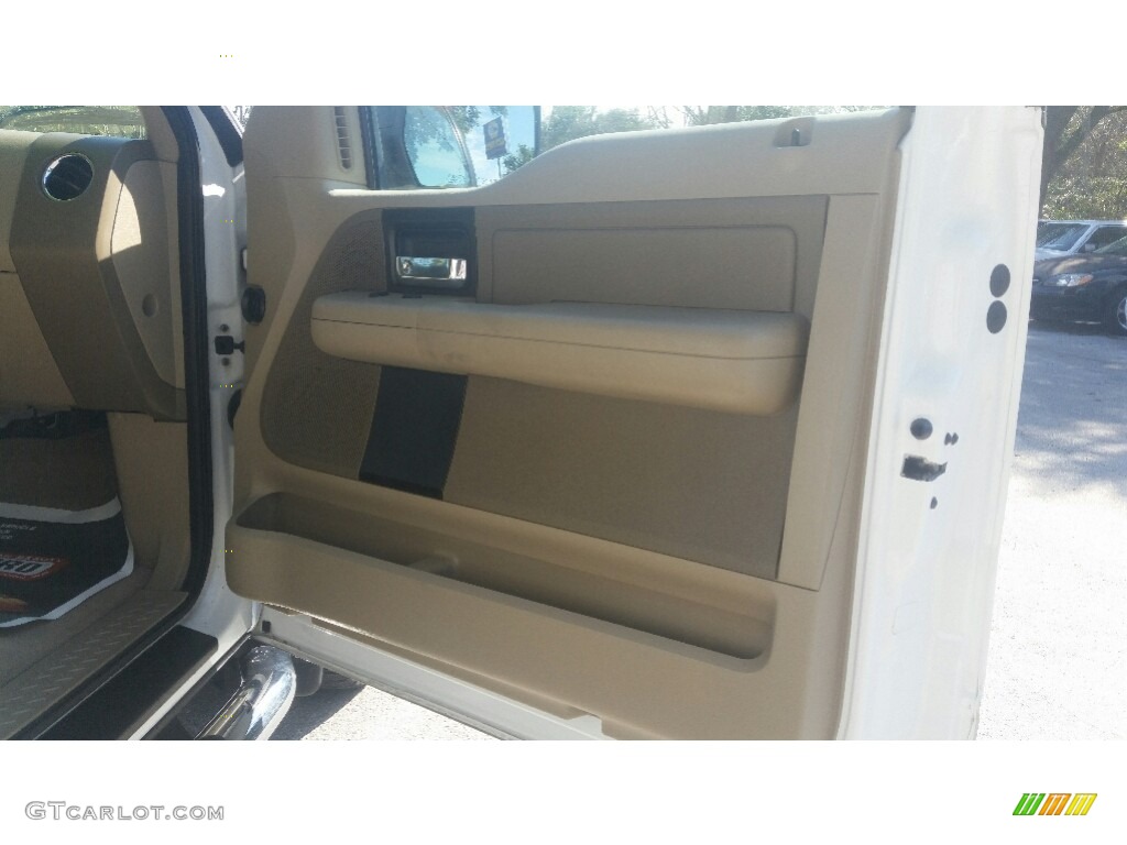 2005 F150 Lariat SuperCab - Oxford White / Tan photo #16