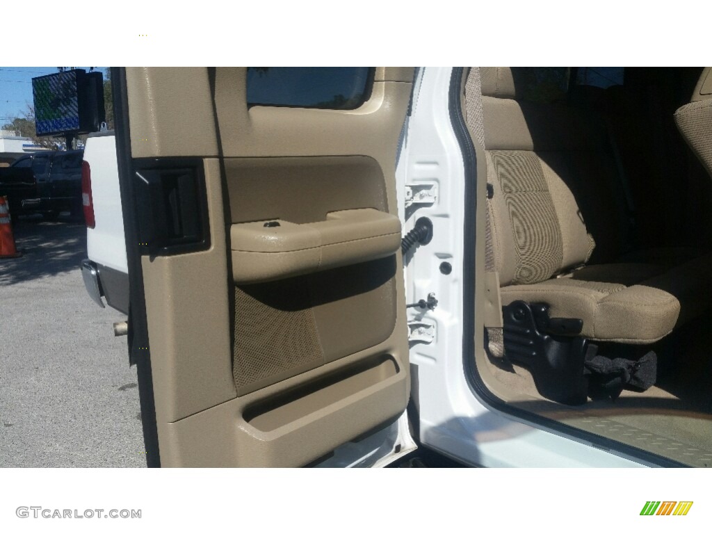 2005 F150 Lariat SuperCab - Oxford White / Tan photo #21