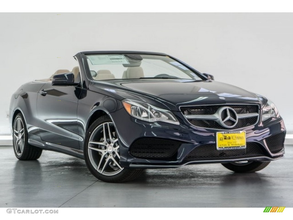 Lunar Blue Metallic 2017 Mercedes-Benz E 400 Cabriolet Exterior Photo #118386491