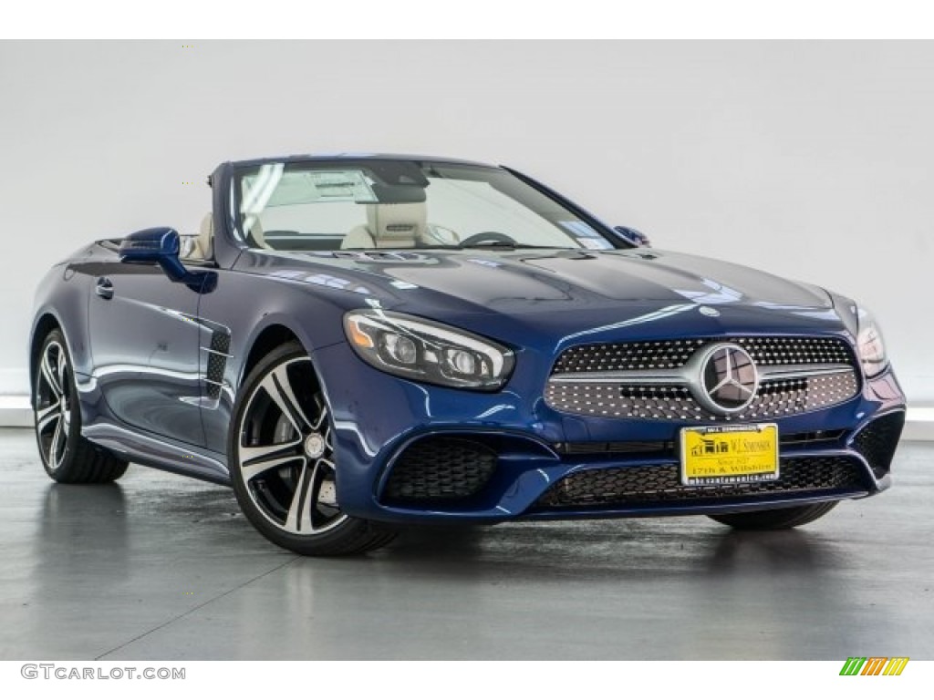 Brilliant Blue Metallic 2017 Mercedes-Benz SL 450 Roadster Exterior Photo #118386963