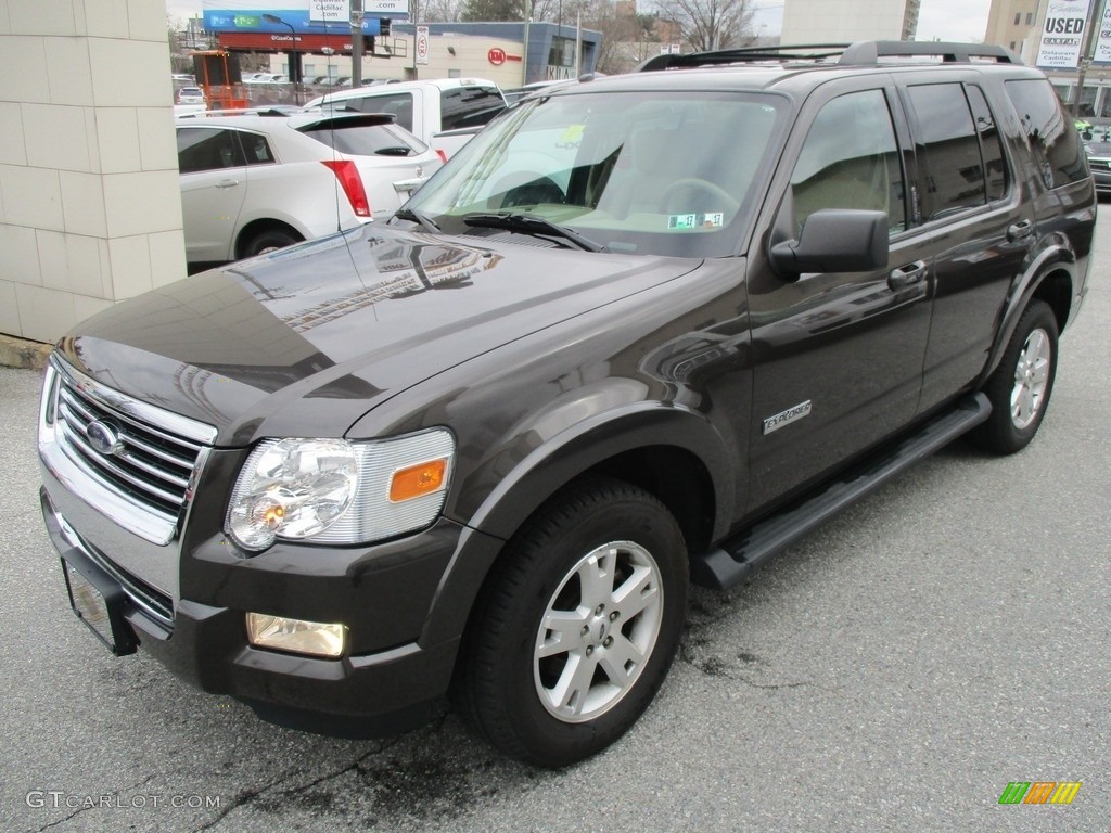 2007 Explorer XLT 4x4 - Dark Stone Metallic / Camel photo #2