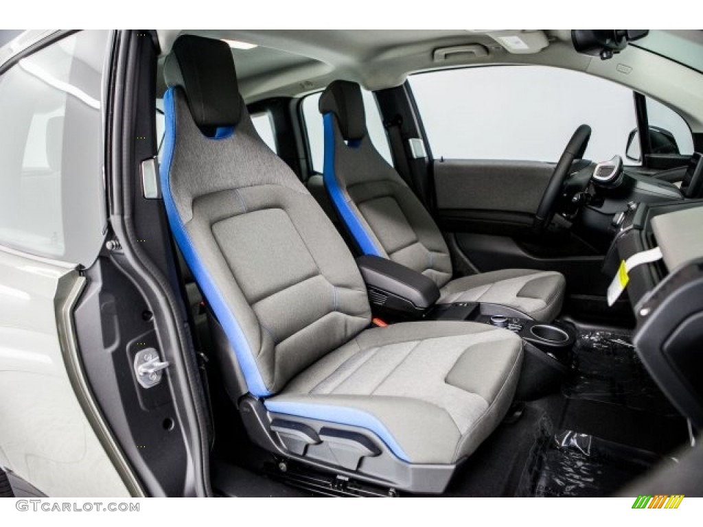 Deka Dark Cloth w/Blue Highlights Interior 2017 BMW i3 with Range Extender Photo #118390469