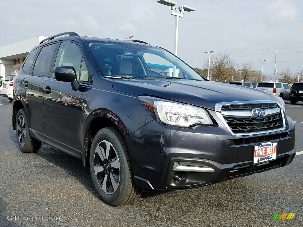 2017 Forester 2.5i Premium - Dark Gray Metallic / Gray photo #1