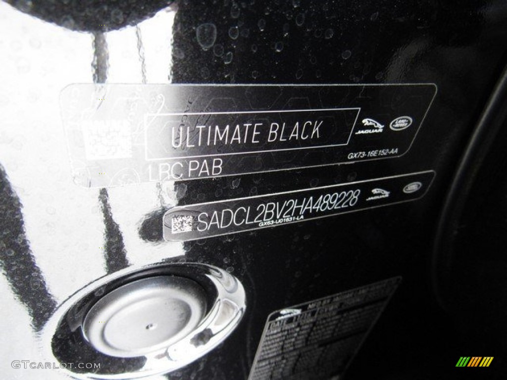 2017 F-PACE Color Code PAB for Ultimate Black Photo #118391468