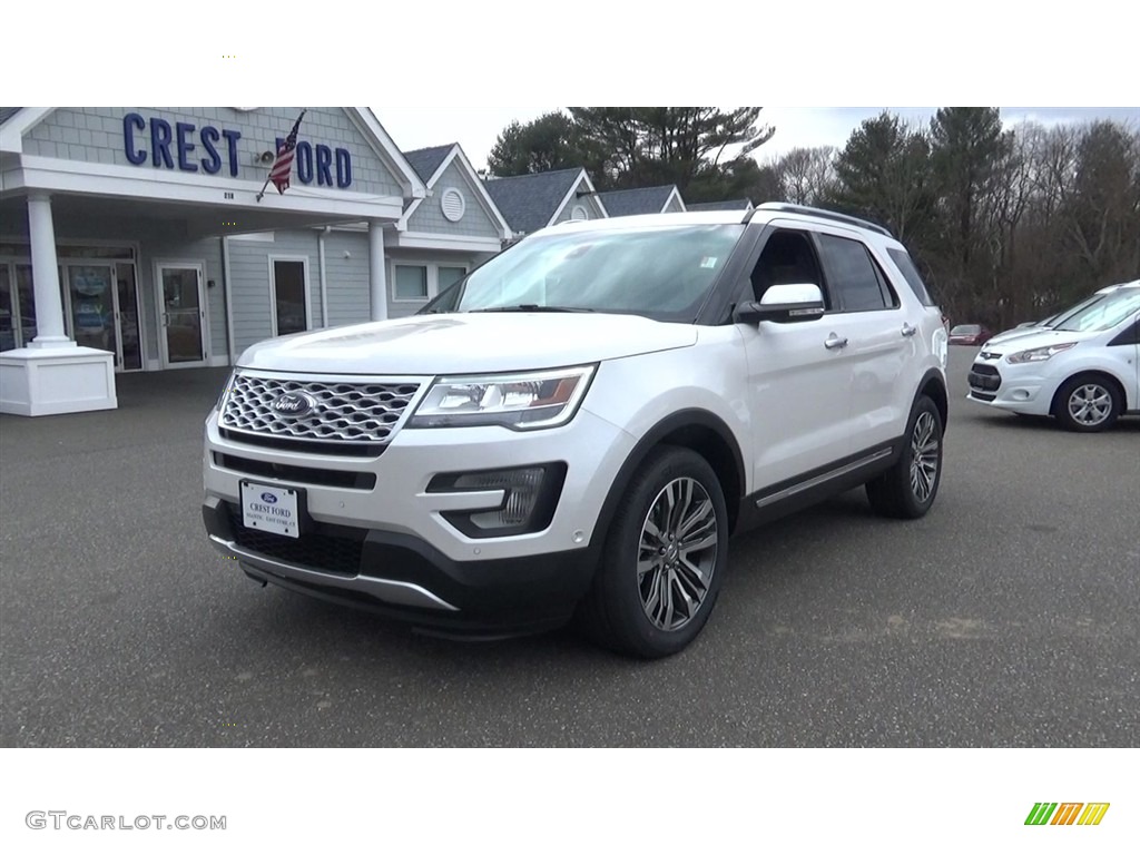 2017 Explorer Platinum 4WD - White Platinum / Ebony Black photo #3