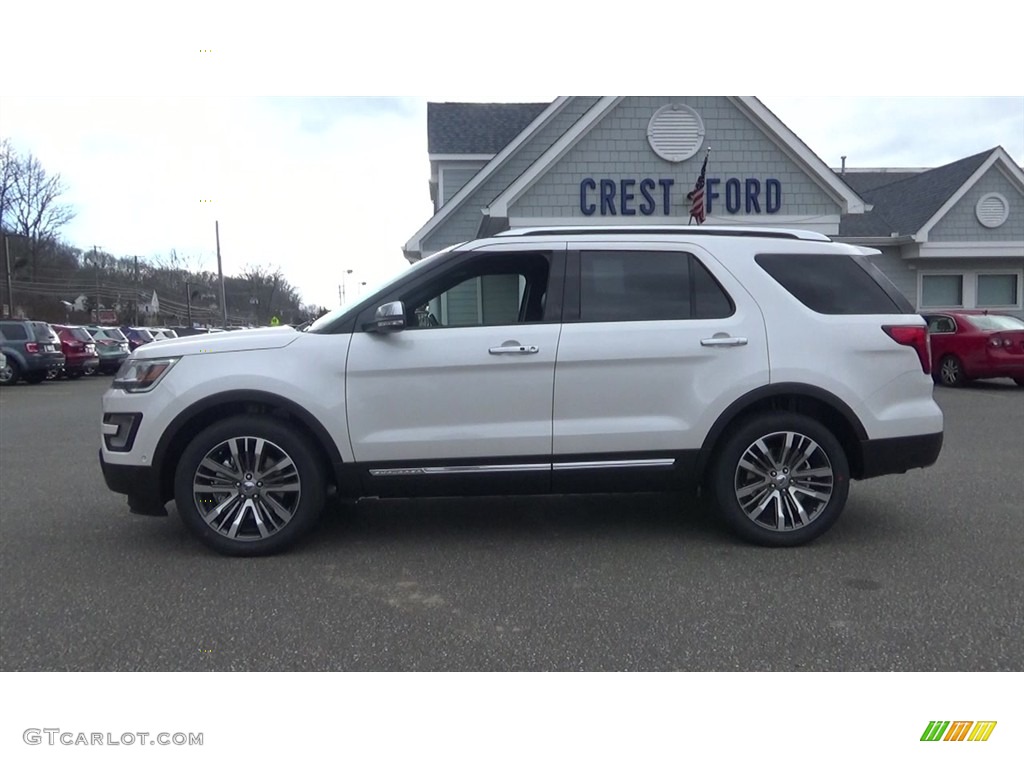 2017 Explorer Platinum 4WD - White Platinum / Ebony Black photo #4