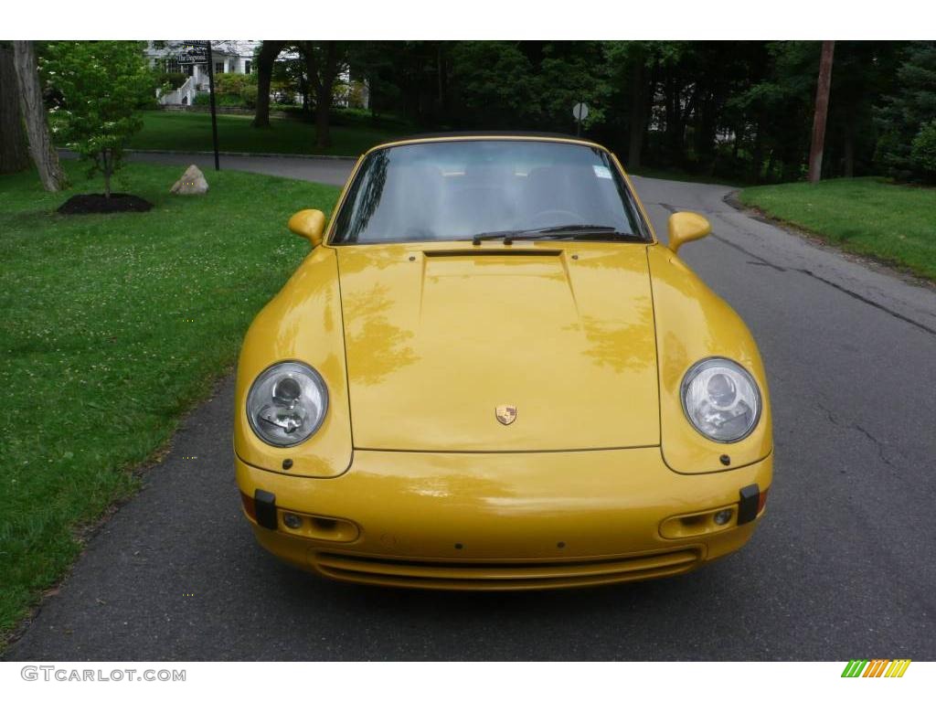 1995 911 Carrera Cabriolet - Speed Yellow / Black photo #2