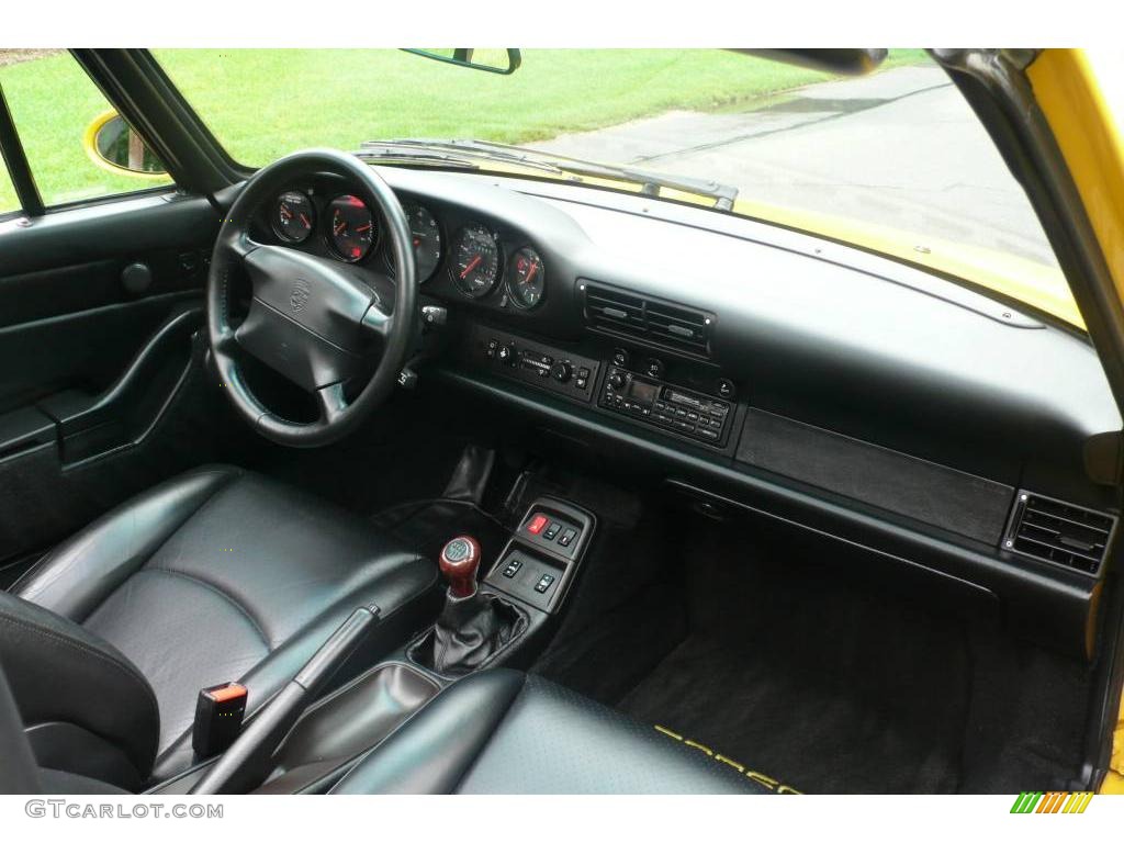 1995 911 Carrera Cabriolet - Speed Yellow / Black photo #16