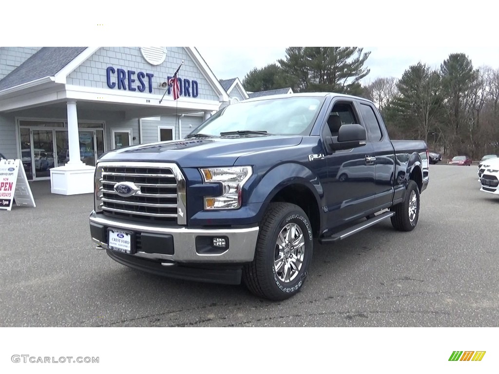 2017 F150 XLT SuperCab 4x4 - Blue Jeans / Earth Gray photo #3