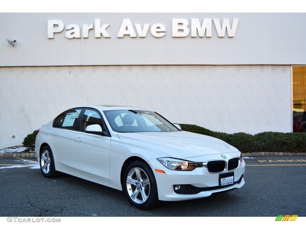 2014 3 Series 320i xDrive Sedan - Mineral White Metallic / Black photo #1