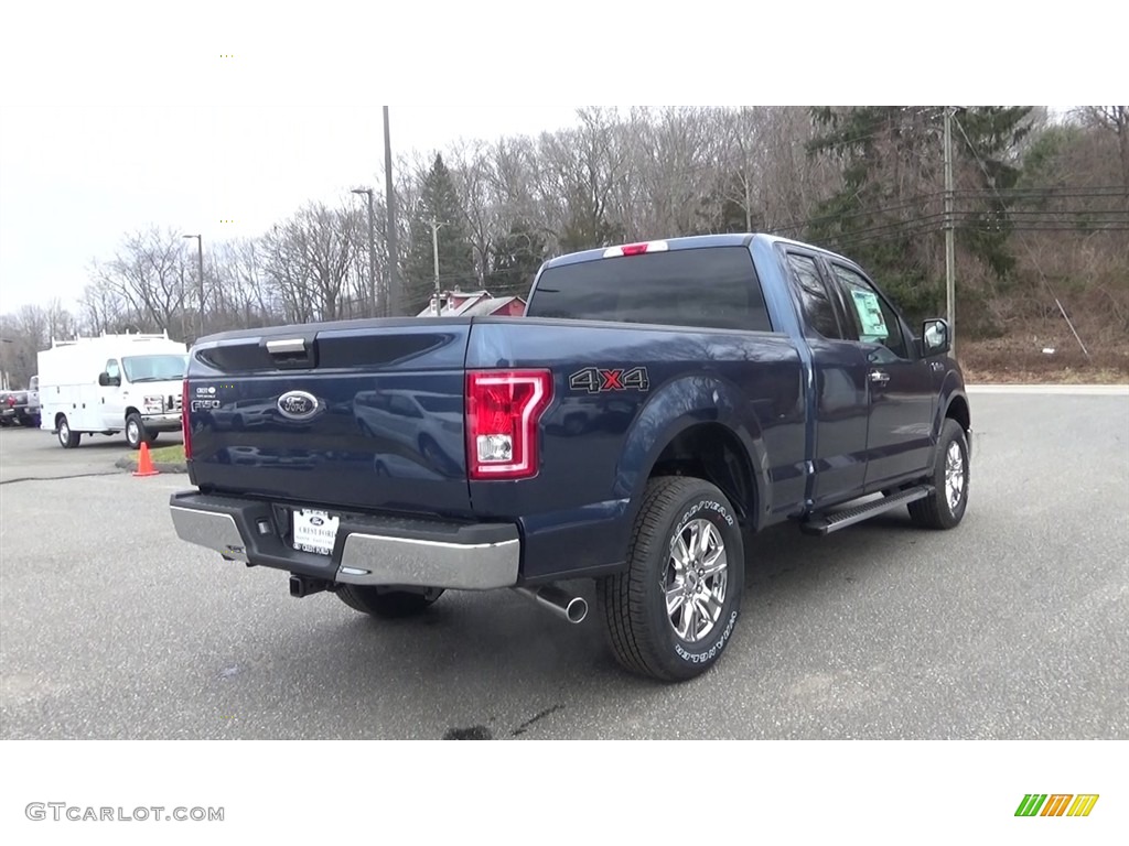 2017 F150 XLT SuperCab 4x4 - Blue Jeans / Earth Gray photo #7